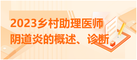 2023鄉(xiāng)村助理醫(yī)師陰道炎的概述、診斷