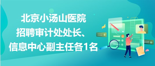 北京小湯山醫(yī)院2023年招聘審計(jì)處處長(zhǎng)、信息中心副主任各1名